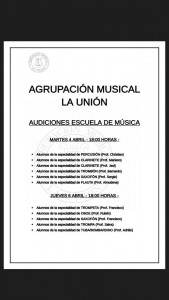 Audiciones abril 2017