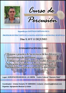 cartel Curso de Percusión